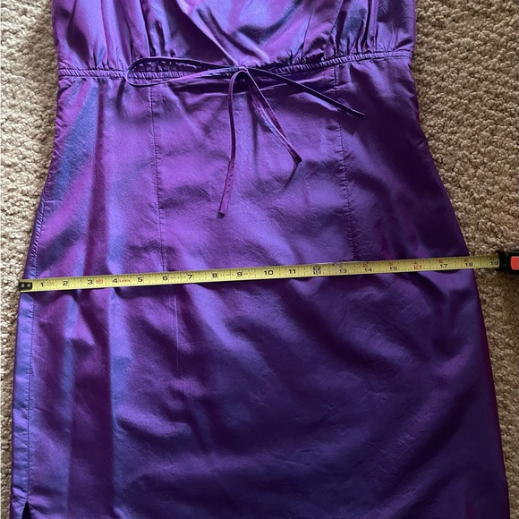Purple Sateen Mini Dress Size 2 - Picture 8 of 8